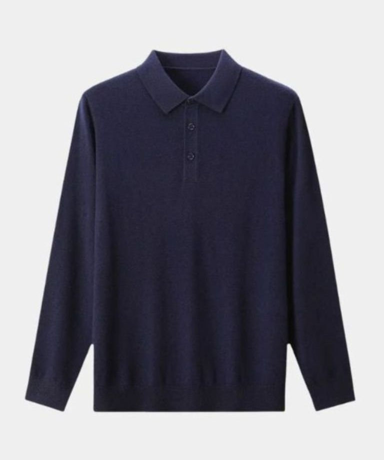 Adrian™ | Uldpolo med Knapper