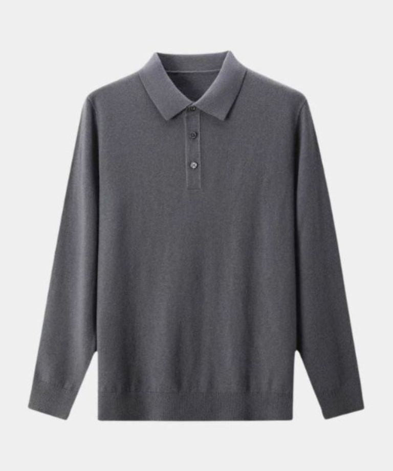 Adrian™ | Uldpolo med Knapper