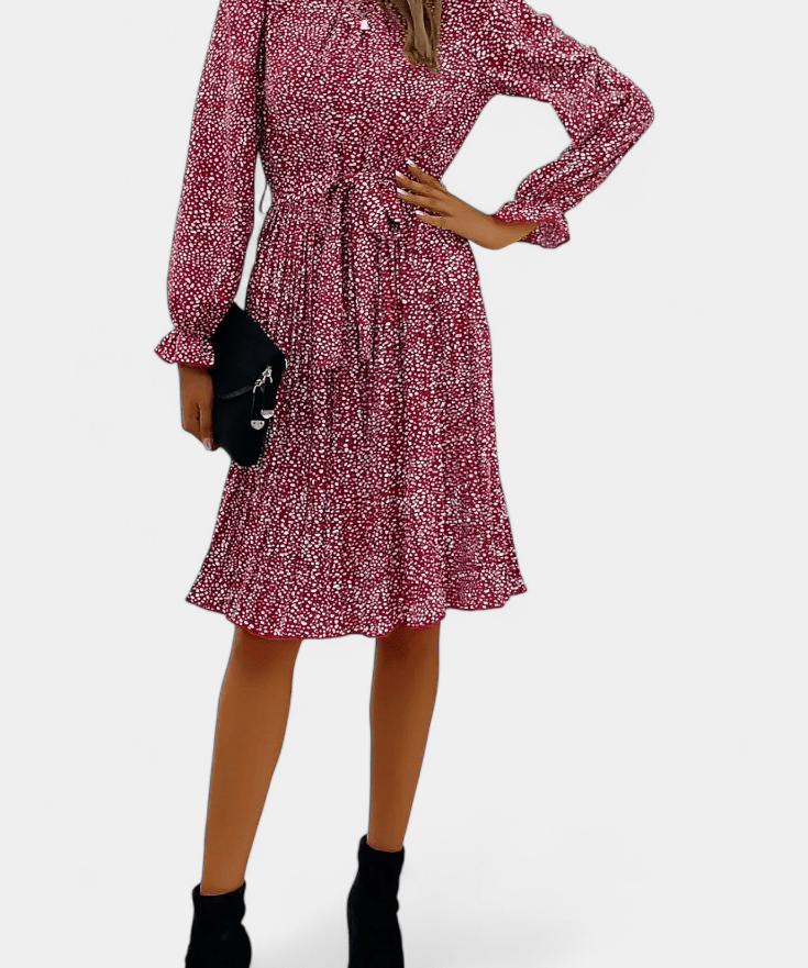 Agnes | Leopard plisseret