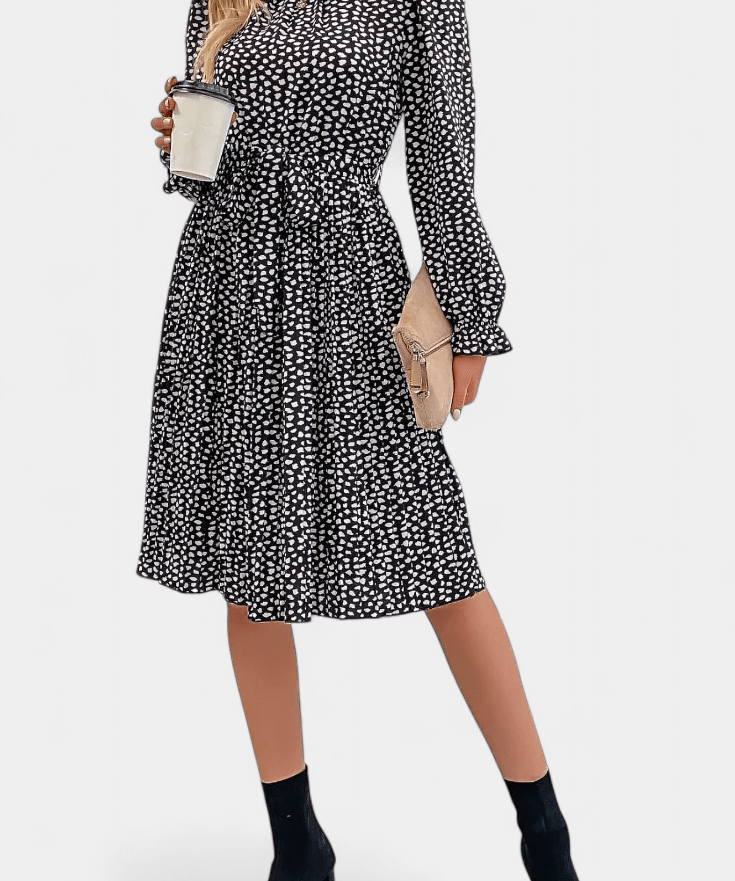 Agnes | Leopard plisseret