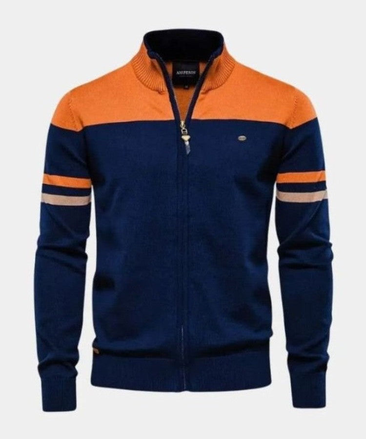 Anders™ | Strikcardigan med Lynlås