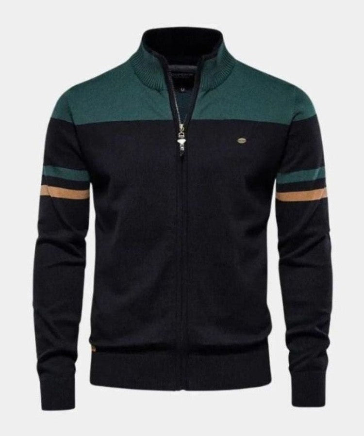 Anders™ | Strikcardigan med Lynlås