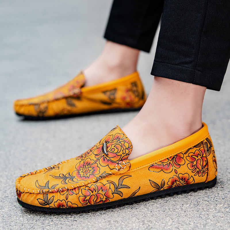 Blomster Læder Loafers