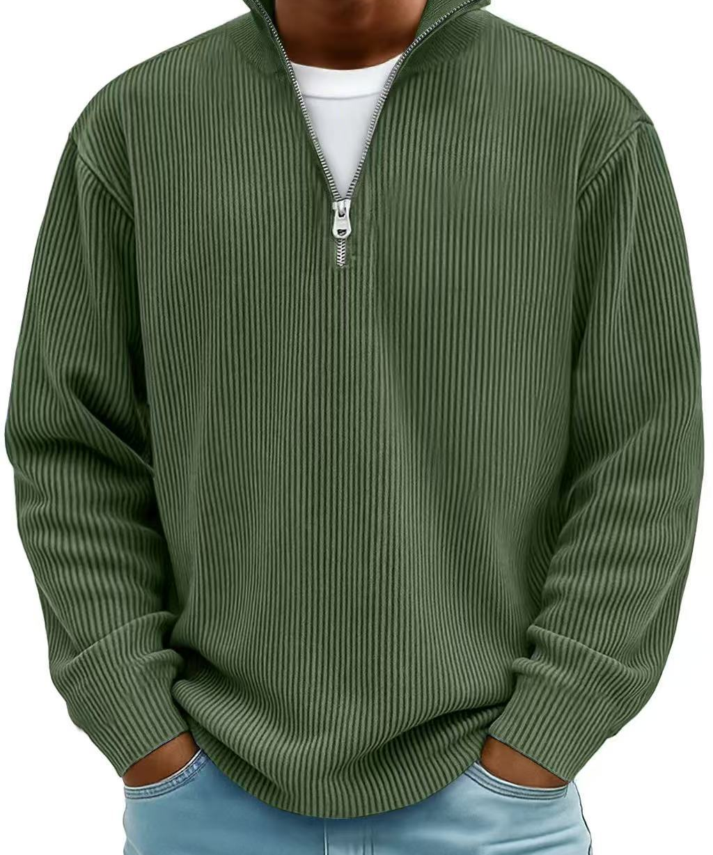 Peter™ |Moderne herrepullover med halv lynlås