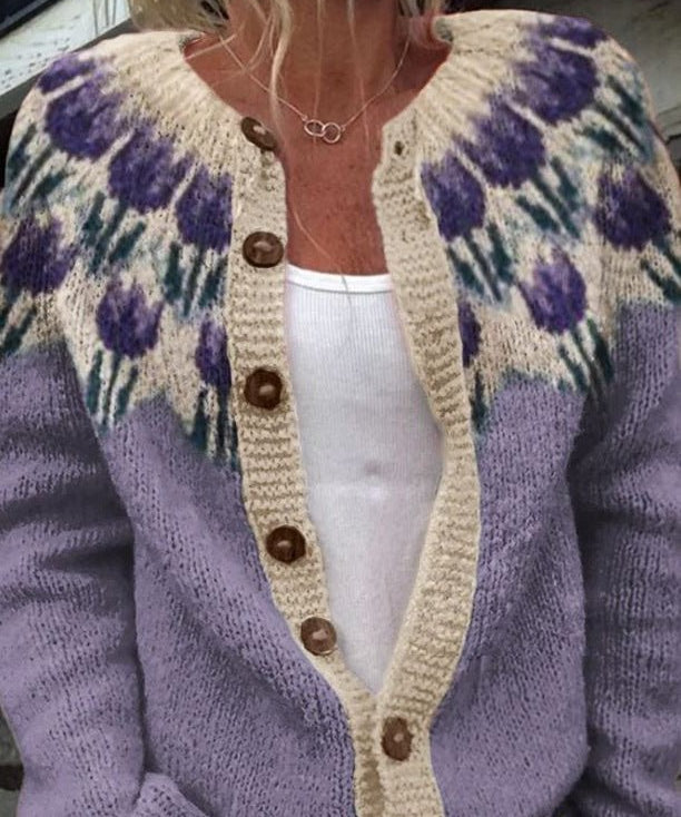 Elin | Blomster cardigan