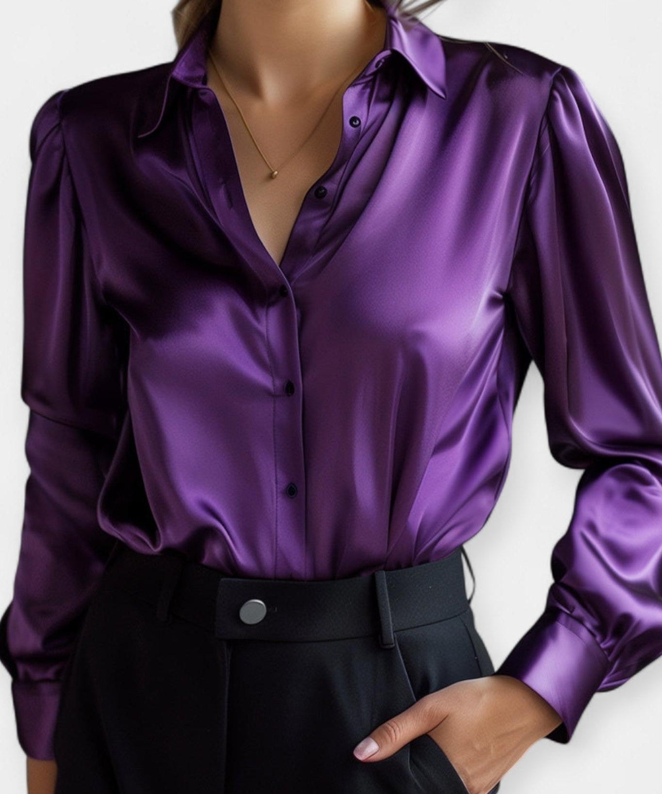 Ellen | Satin skjorte