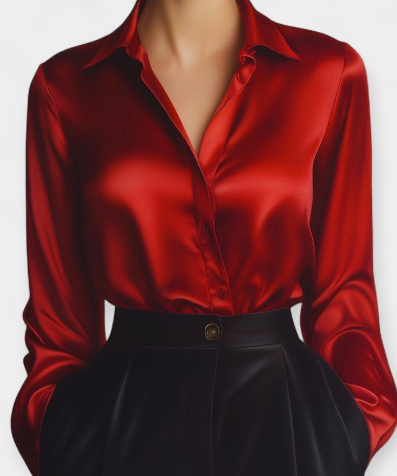 Ellen | Satin skjorte