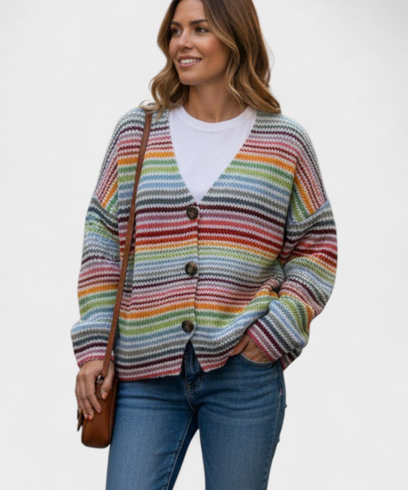 Fran™ | Livlig cardigan med knapper