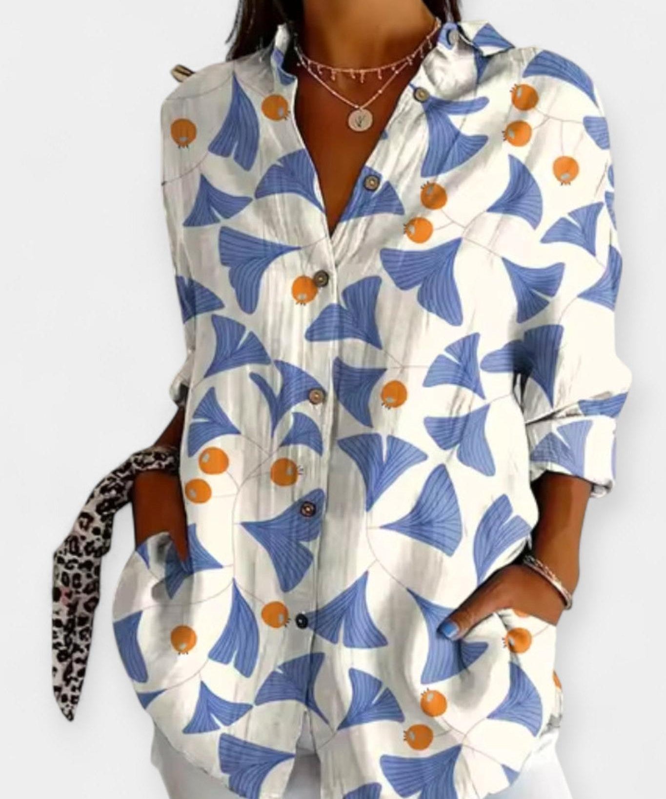 Frida | Blomsterprint skjorte