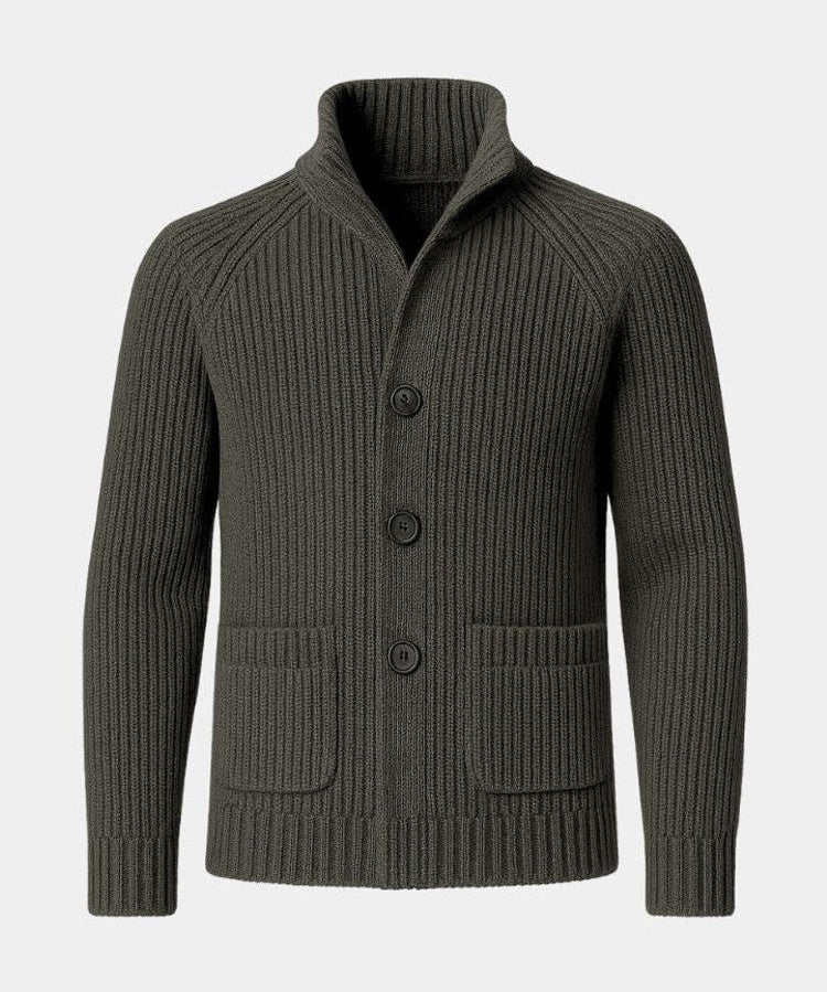 Henrik™ | Strikjakke med Knapper