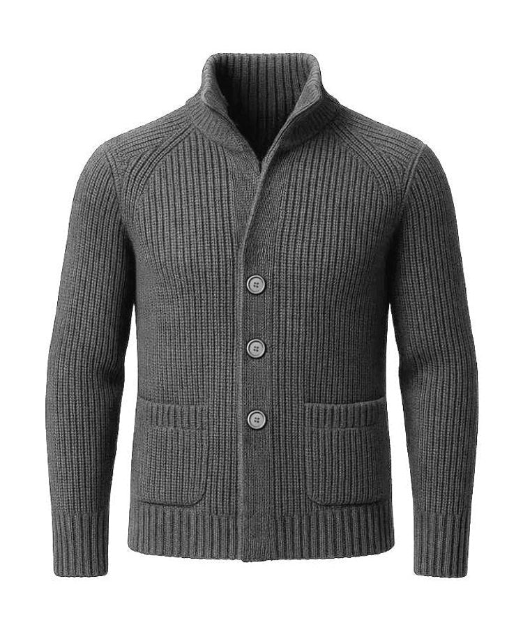 Henrik™ | Strikjakke med Knapper