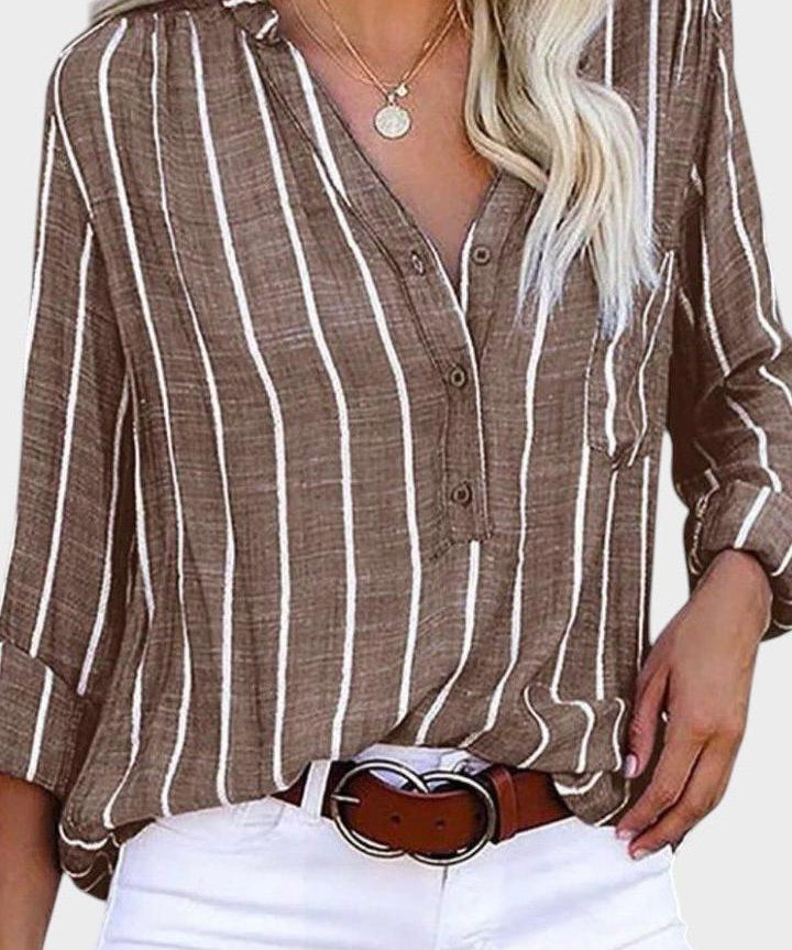 Luna | Stribet bluse