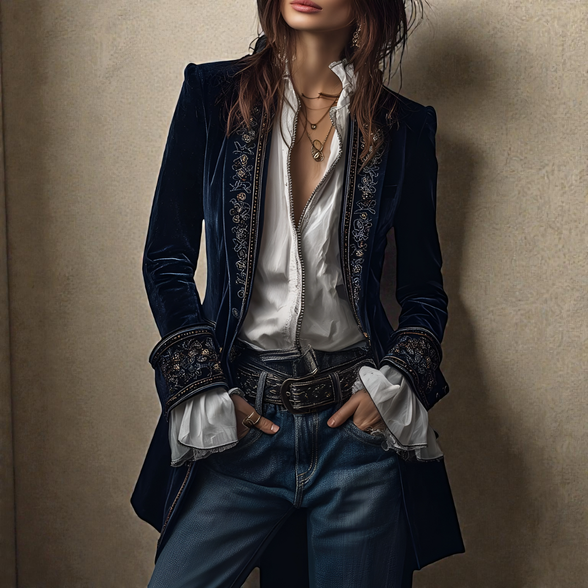 Ella™ | Elegant fløjlsjakke