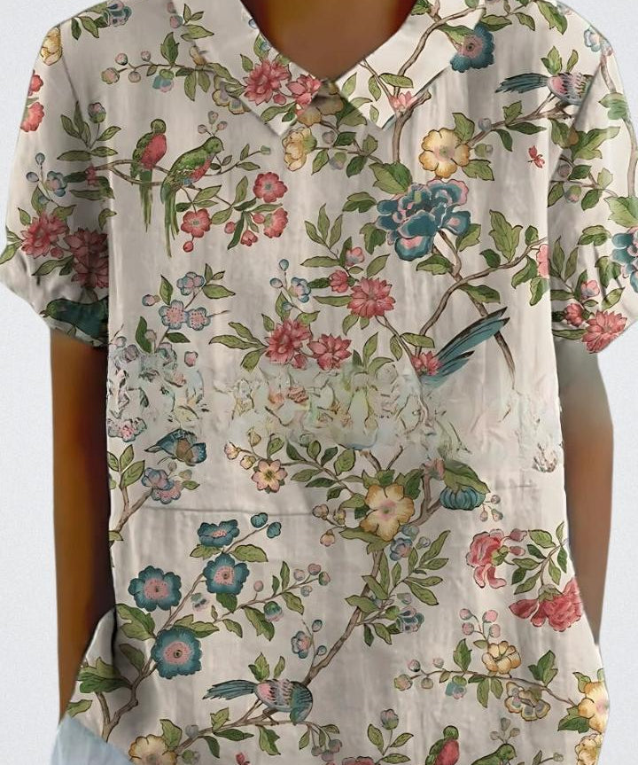 Selma | Blomstret bluse