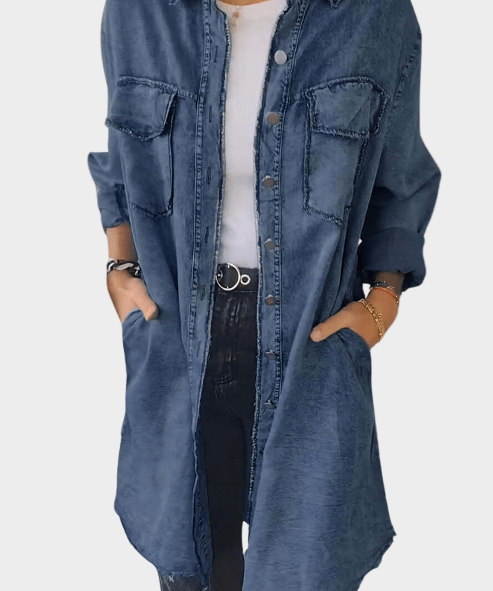 Sidsel | Denim skjortekjole