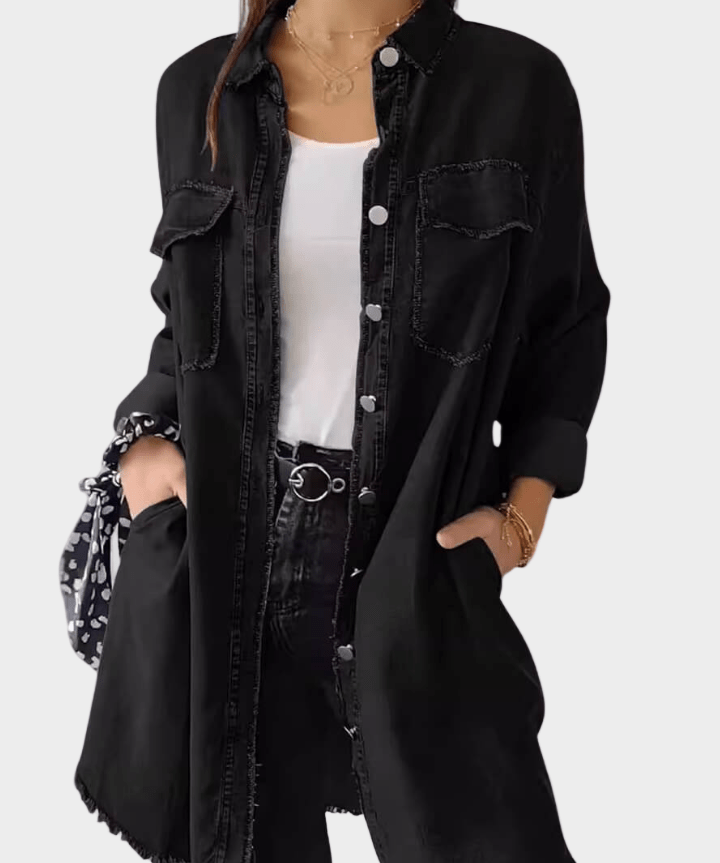 Sidsel | Denim skjortekjole