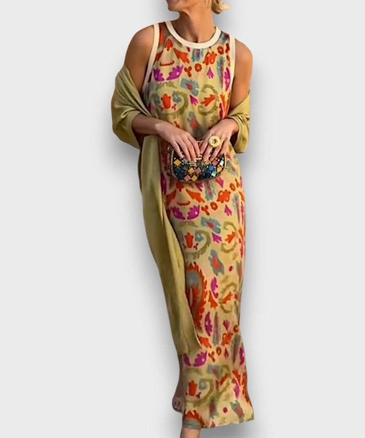 Signe | Blomstret langkjole