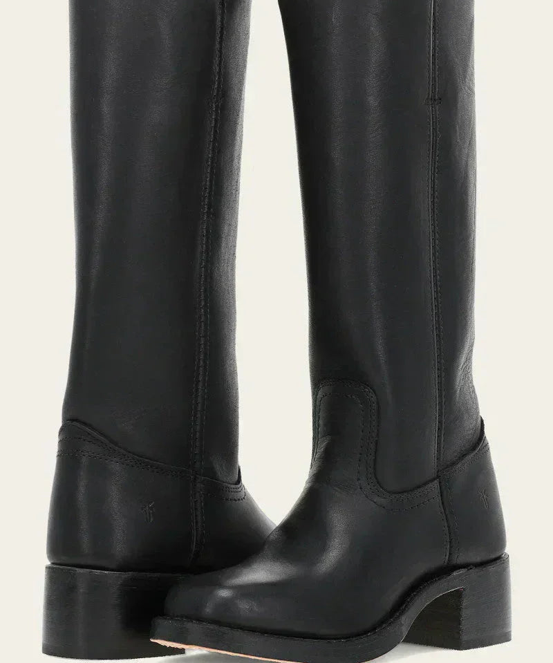 Knee-high dame støvler med blokhæl